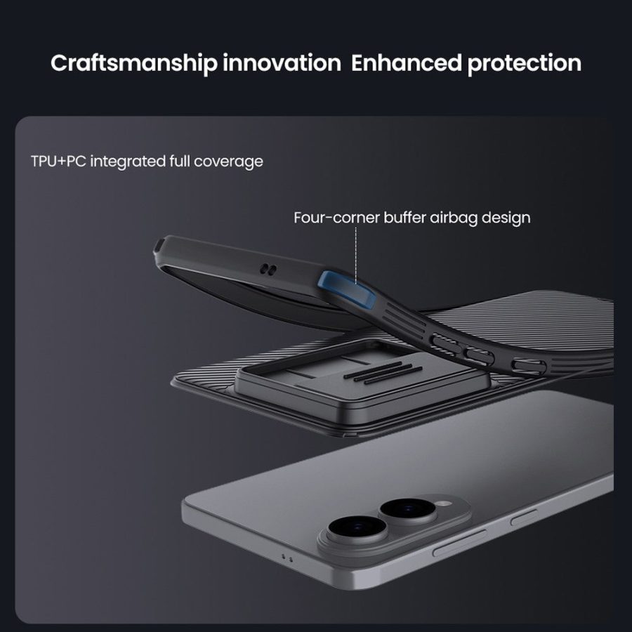 NILLKIN Camshield Pro Series for Samsung Galaxy S25 Edge Case PC - TPU Slide Camera Lid Phone Cover