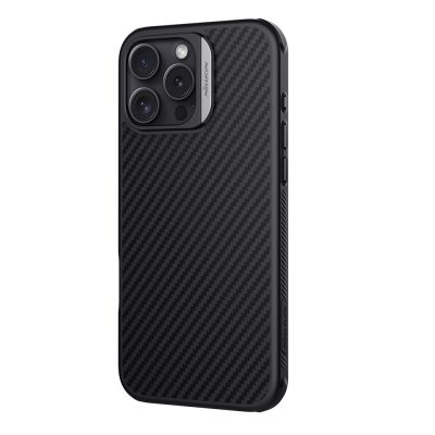 6601147759A-2 NILLKIN For iPhone 16 Pro Max Magnetic Case Carbon Fiber Texture TPU - PC Shockproof Phone Cover