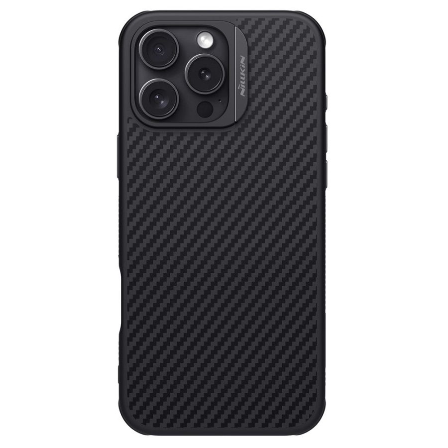 6601147759D-1 NILLKIN For iPhone 16 Pro Max Magnetic Case Carbon Fiber Texture TPU - PC Shockproof Phone Cover