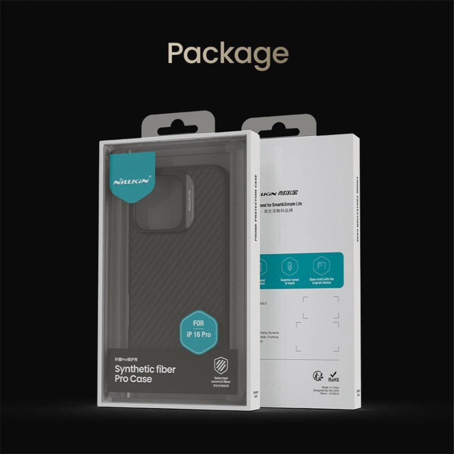 NILLKIN For iPhone 16 Pro Magnetic Case Carbon Fiber Texture TPU - PC Shockproof Phone Cover