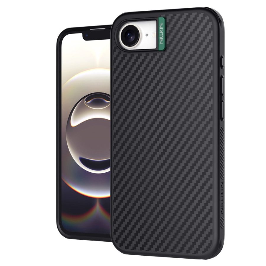 6601148285D-1 NILLKIN For iPhone 17e / 16e Magnetic Case Carbon Fiber Texture TPU - PC Shockproof Phone Cover