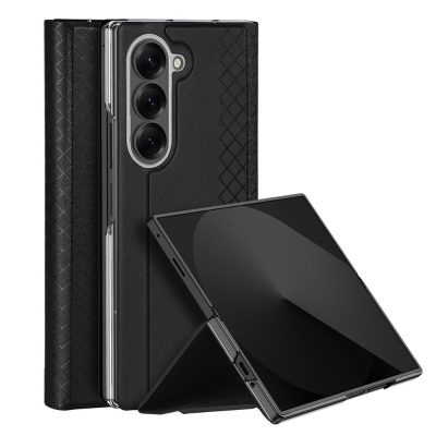 6601150630A-1 DUX DUCIS For Samsung Galaxy Z Fold7 Case Bril Series Leather - PC Phone Cover with Stand
