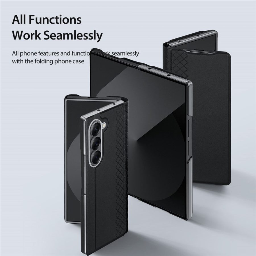 6601150630A-5 DUX DUCIS For Samsung Galaxy Z Fold7 Case Bril Series Leather - PC Phone Cover with Stand
