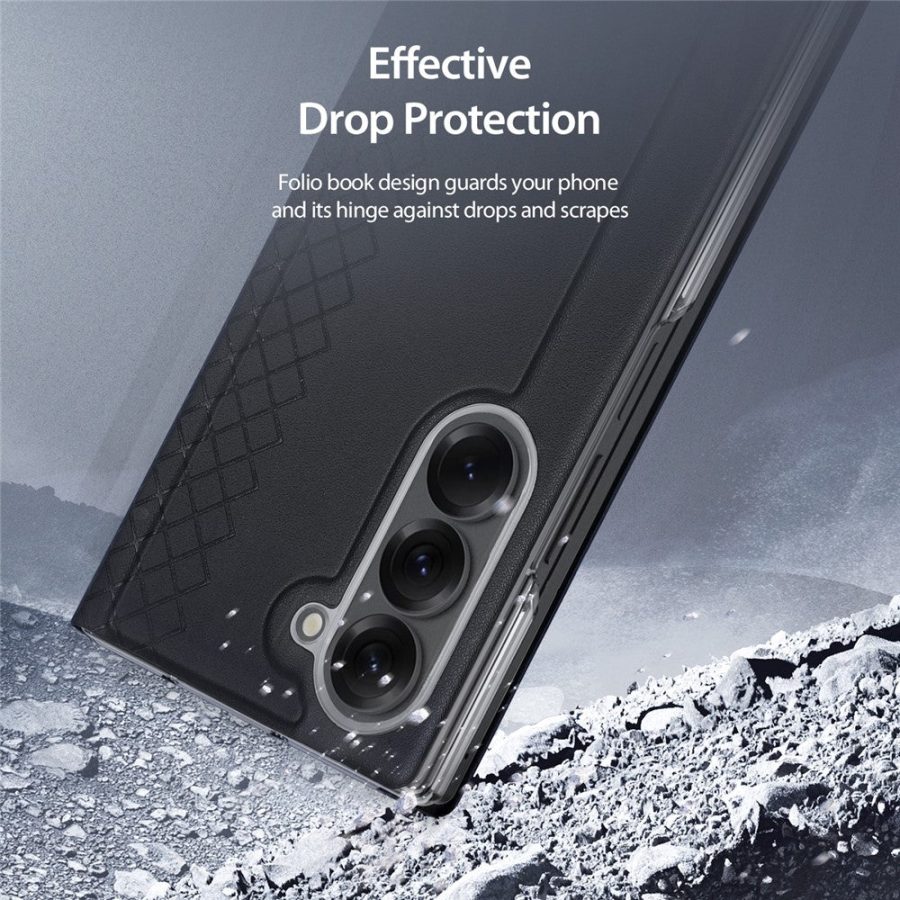 6601150630A-8 DUX DUCIS For Samsung Galaxy Z Fold7 Case Bril Series Leather - PC Phone Cover with Stand