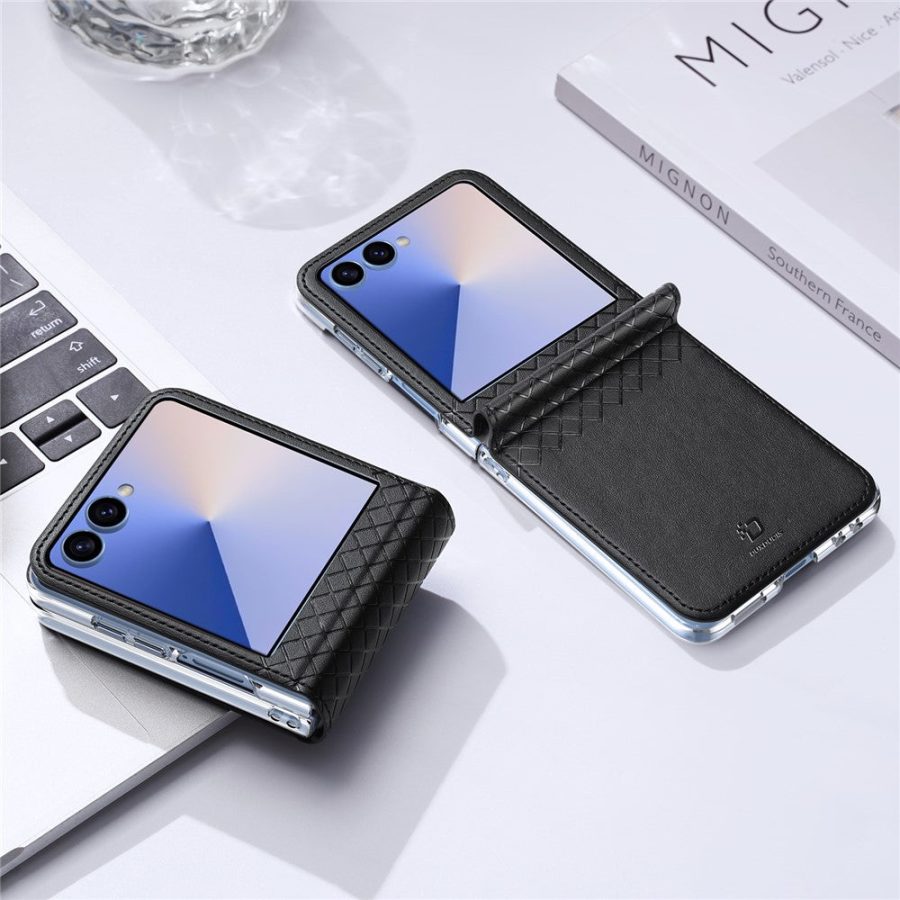 6601150631A-10 DUX DUCIS For Samsung Galaxy Z Flip7 Case Bril Series Leather - PC Phone Cover