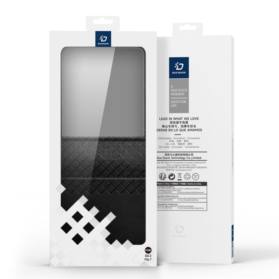 6601150631A-11 DUX DUCIS For Samsung Galaxy Z Flip7 Case Bril Series Leather - PC Phone Cover