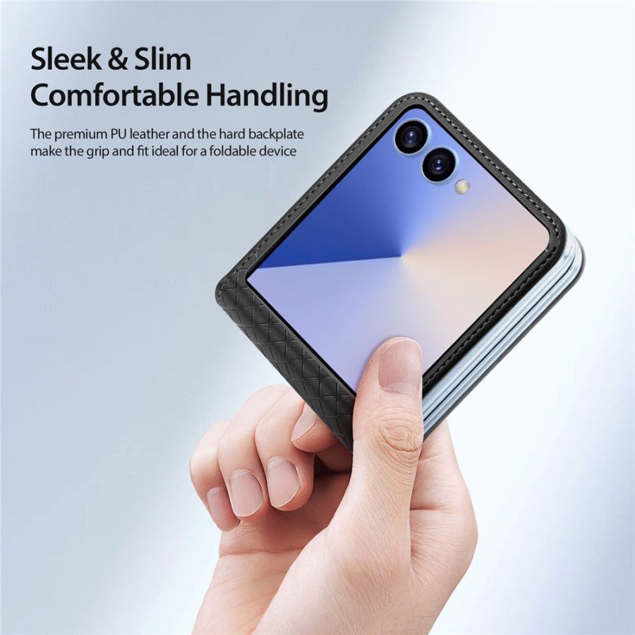 6601150631A-3 DUX DUCIS For Samsung Galaxy Z Flip7 Case Bril Series Leather - PC Phone Cover