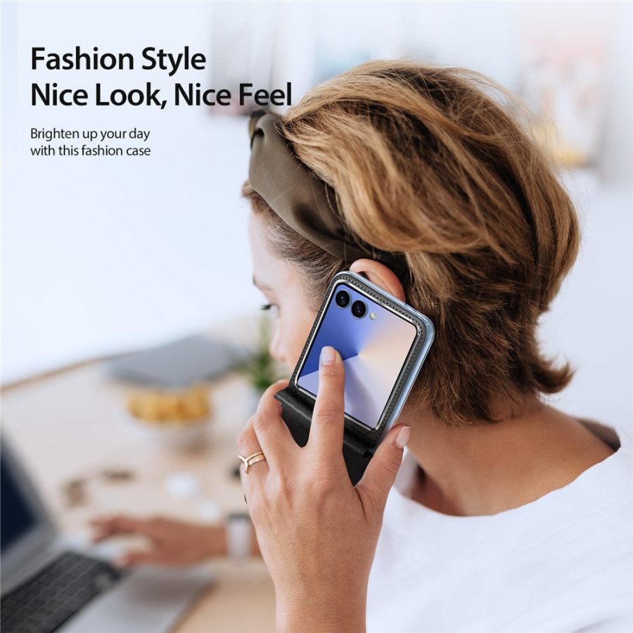 6601150631A-5 DUX DUCIS For Samsung Galaxy Z Flip7 Case Bril Series Leather - PC Phone Cover