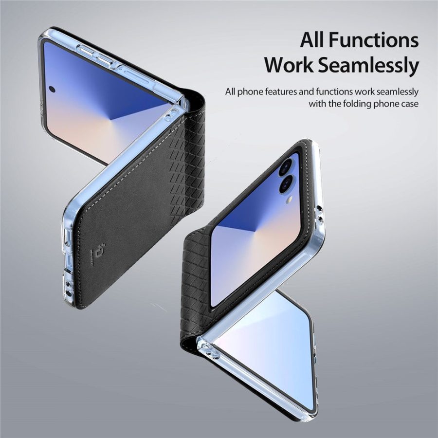 6601150631A-6 DUX DUCIS For Samsung Galaxy Z Flip7 Case Bril Series Leather - PC Phone Cover