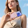 DUX DUCIS Luvy Series For Samsung Galaxy Z Flip7 Case PU Leather - PC Phone Case with Ring Holder / Strap