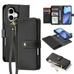 DUX DUCIS For iPhone 17 Case Lawa Series Detachable Magnetic Cowhide Leather Cover Zipper Wallet