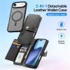 DUX DUCIS For iPhone Air Case Lawa Series Detachable Magnetic Cowhide Leather Cover Zipper Wallet