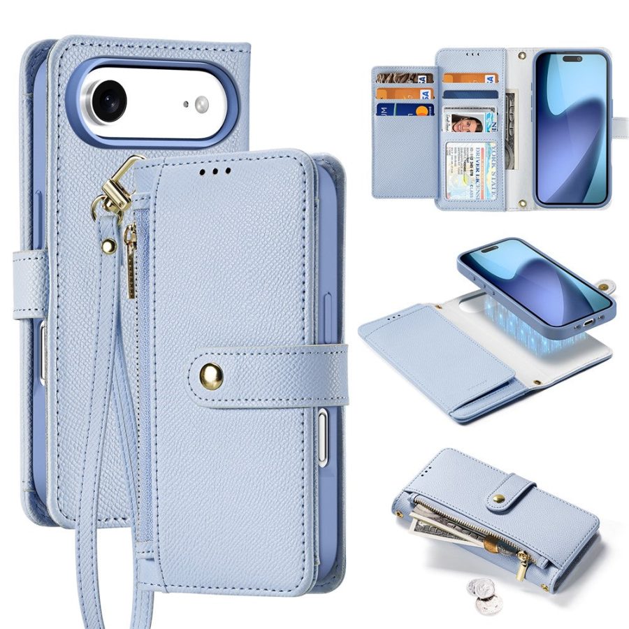 DUX DUCIS For iPhone Air Case Lawa Series Detachable Magnetic Cowhide Leather Cover Zipper Wallet