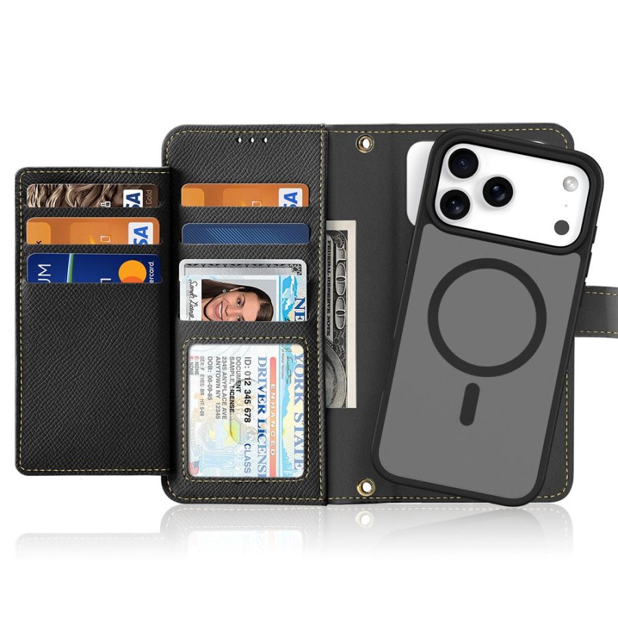 DUX DUCIS For iPhone 17 Pro Case  Lawa Series Detachable Magnetic Cowhide Leather Cover Zipper Wallet