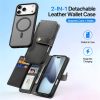6601164190A-3 DUX DUCIS For iPhone 17 Pro Max Case Lawa Series Detachable Magnetic Cowhide Leather Cover Zipper Wallet