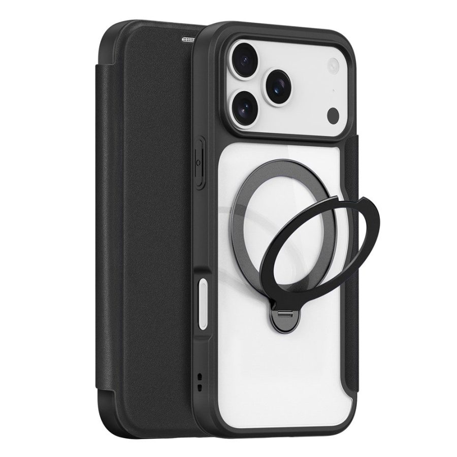 6601164493A-1 DUX DUCIS For iPhone 17 Pro Max Leather Case Skin X Pro Series Rotary Kickstand Cover Compatible with MagSafe