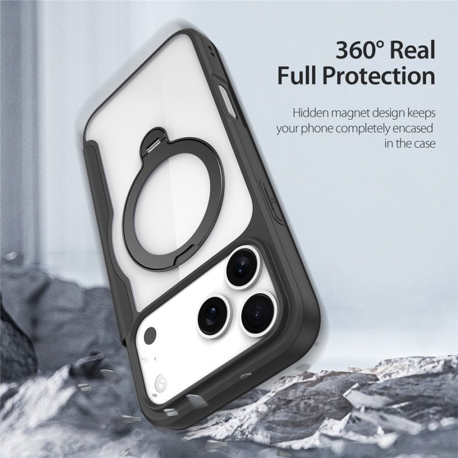 6601164493A-10 DUX DUCIS For iPhone 17 Pro Max Leather Case Skin X Pro Series Rotary Kickstand Cover Compatible with MagSafe