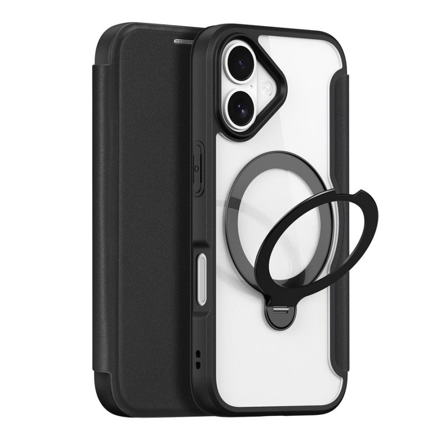 6601164496A-1 DUX DUCIS For iPhone 17 Leather Case Skin X Pro Series Rotary Kickstand Cover Compatible with MagSafe