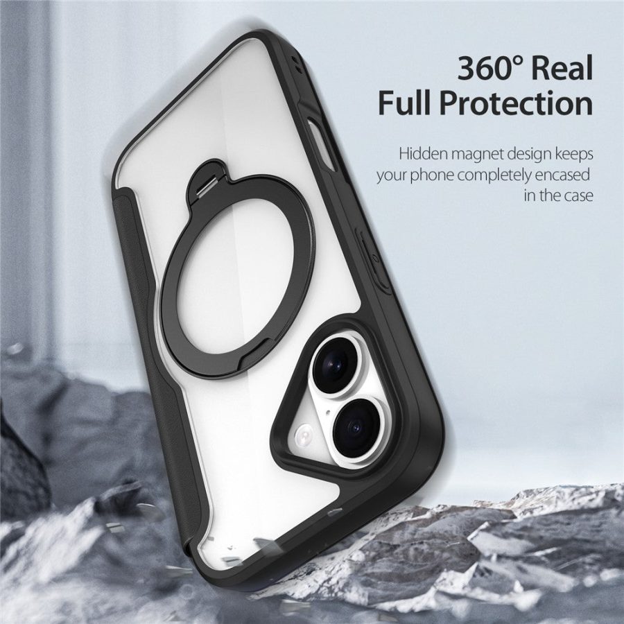 6601164496A-10 DUX DUCIS For iPhone 17 Leather Case Skin X Pro Series Rotary Kickstand Cover Compatible with MagSafe