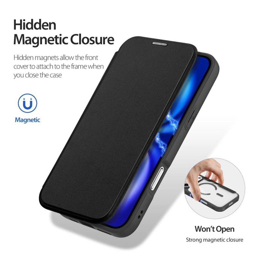 6601164497A-7 DUX DUCIS For iPhone 17 Pro Max Leather Case Skin X Pro Series Flip Cover Compatible with MagSafe