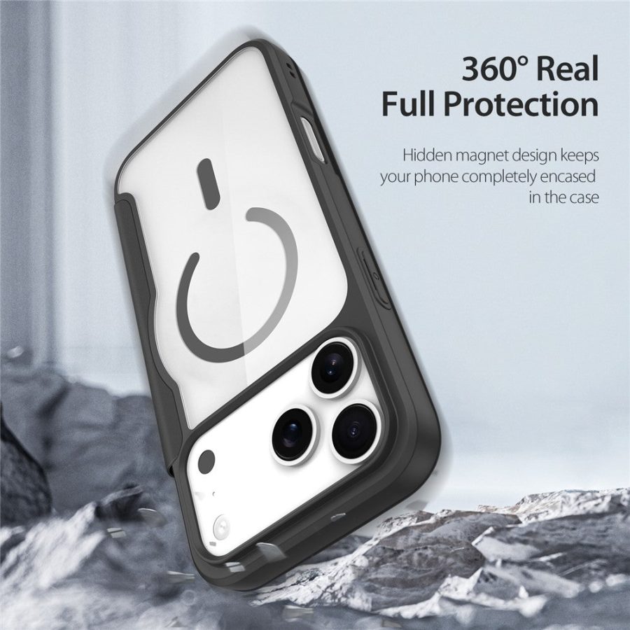 6601164498A-11 DUX DUCIS For iPhone 17 Pro Leather Case Skin X Pro Series Flip Cover Compatible with MagSafe