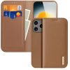 6601165164B-1 DUX DUCIS For iPhone 17 Pro Case Hivo Series Cowhide Leather RFID Blocking Wallet Stand Flip Phone Cover