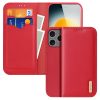 6601165164C-1 DUX DUCIS For iPhone 17 Pro Case Hivo Series Cowhide Leather RFID Blocking Wallet Stand Flip Phone Cover