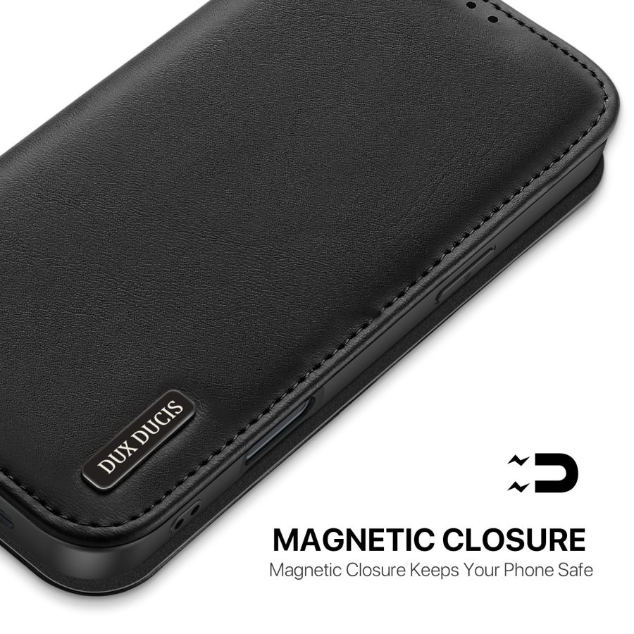 DUX DUCIS For iPhone Air Case Hivo Series Cowhide Leather RFID Blocking Wallet Stand Flip Phone Cover