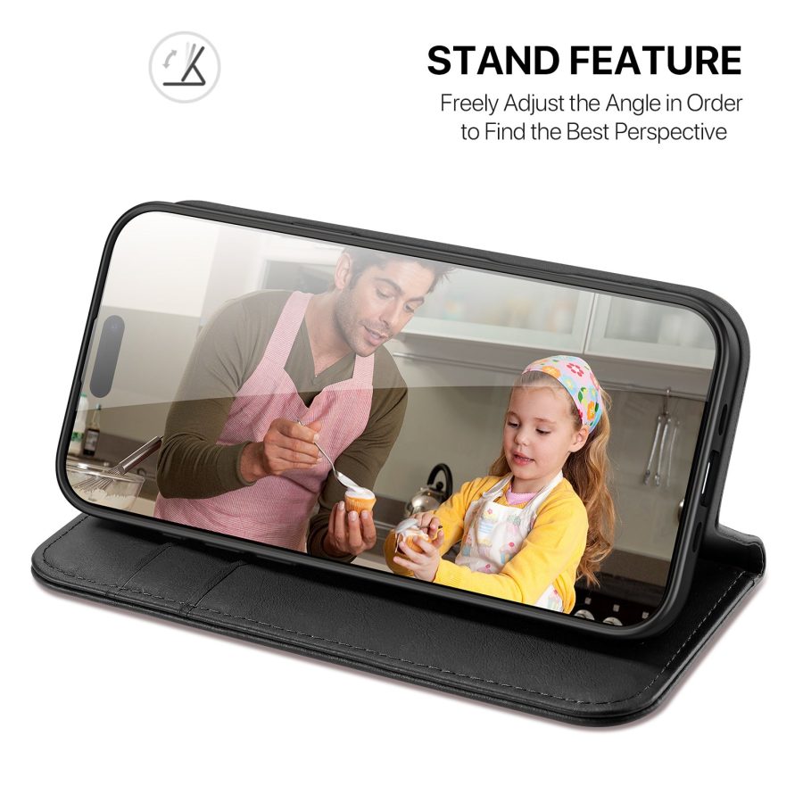 DUX DUCIS For iPhone Air Case Hivo Series Cowhide Leather RFID Blocking Wallet Stand Flip Phone Cover