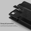 6601171017A-12 NILLKIN Qin Pro Series for Samsung Galaxy Z Fold7 Case Vegan Leather Phone Cover with Built-in Stylus / Card Slots