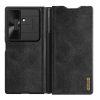 6601171017A-2 NILLKIN Qin Pro Series for Samsung Galaxy Z Fold7 Case Vegan Leather Phone Cover with Built-in Stylus / Card Slots