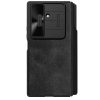 6601171017A-5 NILLKIN Qin Pro Series for Samsung Galaxy Z Fold7 Case Vegan Leather Phone Cover with Built-in Stylus / Card Slots