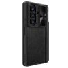 6601171017A-6 NILLKIN Qin Pro Series for Samsung Galaxy Z Fold7 Case Vegan Leather Phone Cover with Built-in Stylus / Card Slots