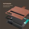 6601171020A-11 NILLKIN For Samsung Galaxy Z Fold7 Case Vegan Leather Kickstand Phone Cover with Stylus Slot / Card Slot
