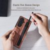 6601171020A-13 NILLKIN For Samsung Galaxy Z Fold7 Case Vegan Leather Kickstand Phone Cover with Stylus Slot / Card Slot