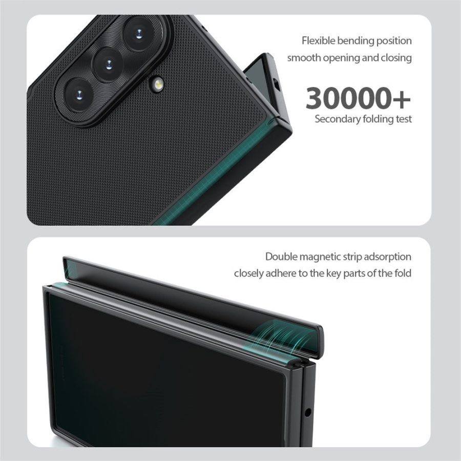 6601171060A-10 NILLKIN Super Frosted Shield Fold for Samsung Galaxy Z Fold7 Case Non-Slip Full Protection with Magnetic Support Matte Phone Cover