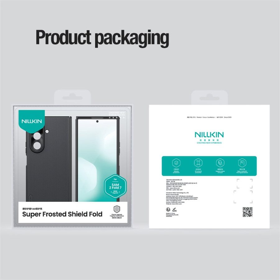6601171060A-11 NILLKIN Super Frosted Shield Fold for Samsung Galaxy Z Fold7 Case Non-Slip Full Protection with Magnetic Support Matte Phone Cover