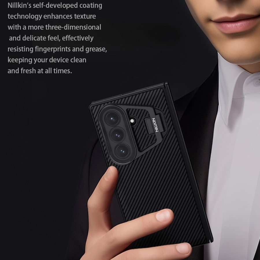 6601171062A-6 NILLKIN CamShield Prop Magnetic Series For Samsung Galaxy Z Fold7 Case with Clear Camera Lid / Magnetic Support Phone Cover