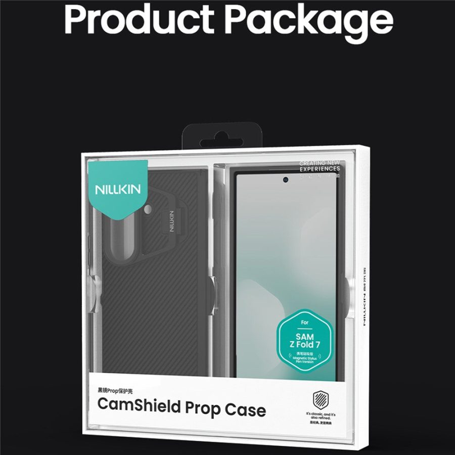 6601171064A-10 NILLKIN CamShield Prop Magnetic Series For Samsung Galaxy Z Fold7 Case with Clear Camera Lid / Stylus Pen Phone Cover