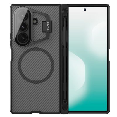 6601171065A-1 NILLKIN CamShield Prop Magnetic Translucent Series For Samsung Galaxy Z Fold7 Case with Clear Camera Lid / Stylus Pen Phone Cover