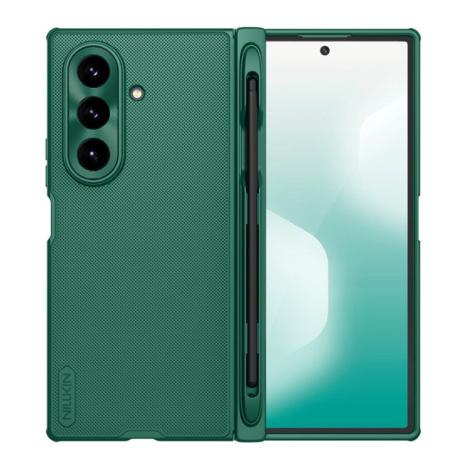 6601171114A-1 NILLKIN Super Frosted Shield Fold for Samsung Galaxy Z Fold7 Case Non-Slip Full Protection with Magnetic Support / Stylus Pen Matte Phone Cover