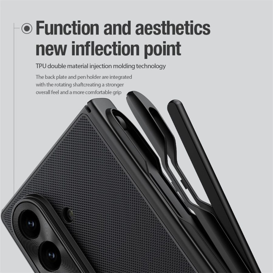 6601171114A-9 NILLKIN Super Frosted Shield Fold for Samsung Galaxy Z Fold7 Case Non-Slip Full Protection with Magnetic Support / Stylus Pen Matte Phone Cover