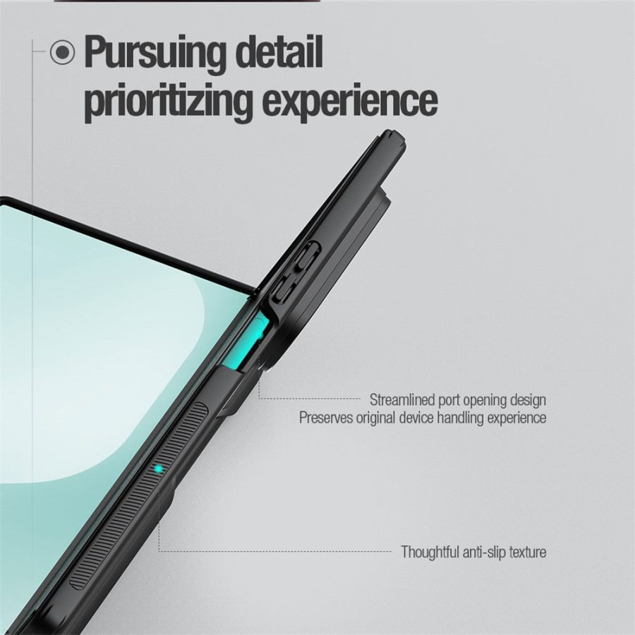 6601171115A-10 NILLKIN Super Frosted Shield Fold for Samsung Galaxy Z Fold7 Case Non-Slip Full Protection with Magnetic Support / Stylus Pen Matte Phone Cover