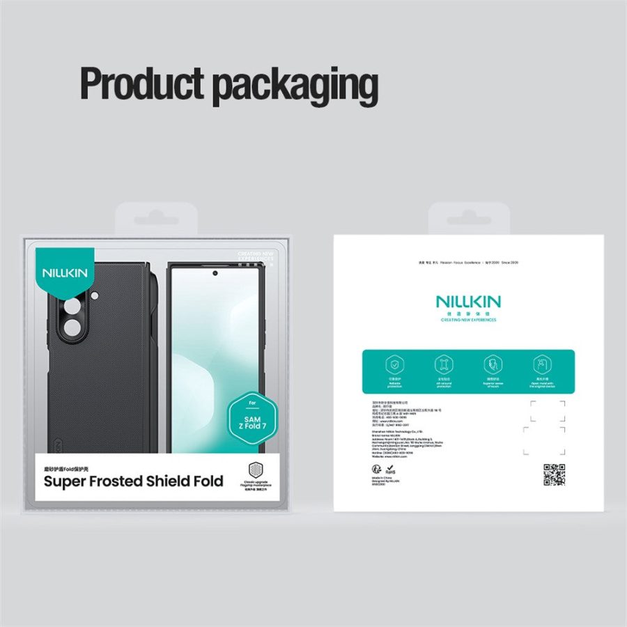 6601171115A-11 NILLKIN Super Frosted Shield Fold for Samsung Galaxy Z Fold7 Case Non-Slip Full Protection with Magnetic Support / Stylus Pen Matte Phone Cover