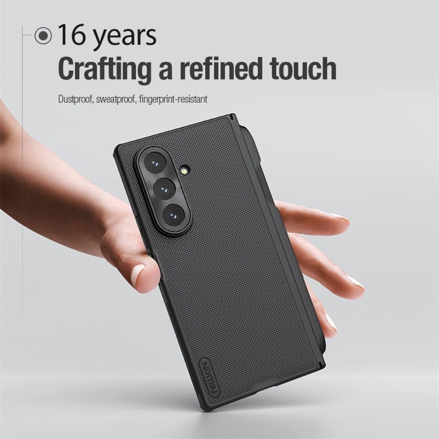 6601171115A-6 NILLKIN Super Frosted Shield Fold for Samsung Galaxy Z Fold7 Case Non-Slip Full Protection with Magnetic Support / Stylus Pen Matte Phone Cover
