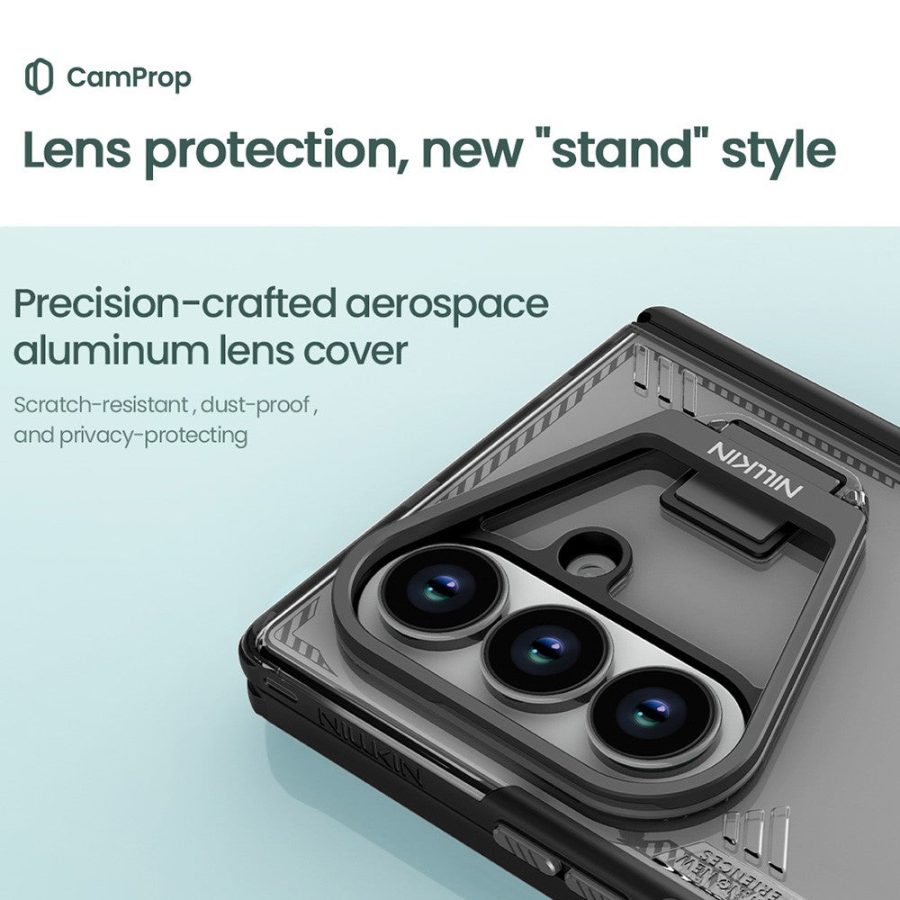6601172281A-8 NILLKIN Iceblade CamProp For Samsung Galaxy Z Fold7 Case with Lens Frame Kickstand Phone Cover