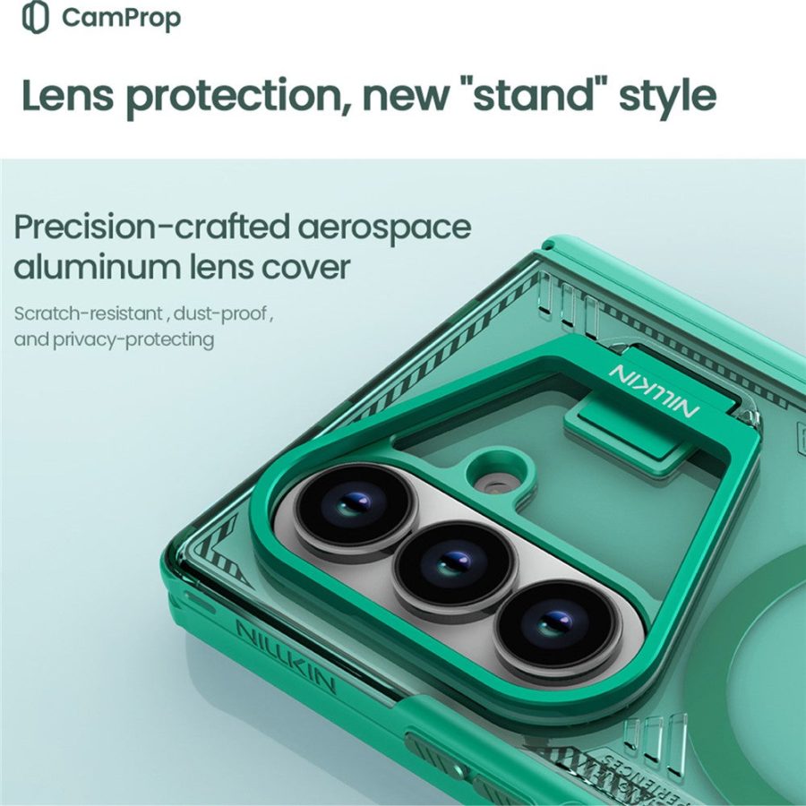 6601172282A-10 NILLKIN Iceblade CamProp For Samsung Galaxy Z Fold7 Case Shockproof Lens Frame Kickstand Phone Cover with Magnetic Support
