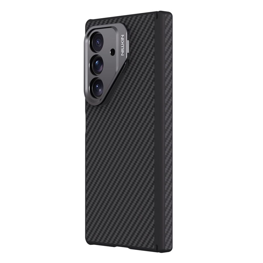 6601172285A-5 NILLKIN For Samsung Galaxy Z Fold7 Case Aramid Fiber Back Magnetic Support Phone Cover with Cutout Kickstand Camera Lens