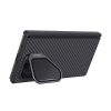 6601172287A-2 NILLKIN For Samsung Galaxy Z Fold7 Case Carbon Fiber Back Shockproof Phone Cover with Magnetic Support / Clear Black Lens Lid