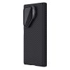 6601172287A-6 NILLKIN For Samsung Galaxy Z Fold7 Case Carbon Fiber Back Shockproof Phone Cover with Magnetic Support / Clear Black Lens Lid